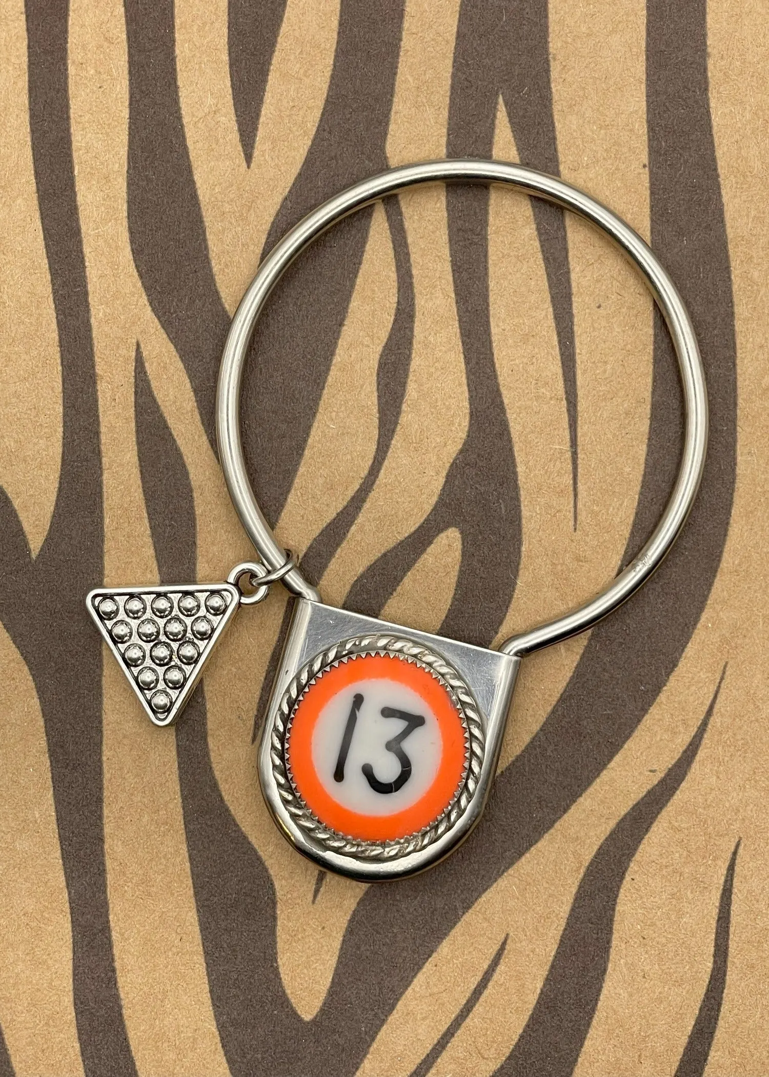 Billiard Ball #13 Round Jumbo Pin Keychain sold by Modcloth