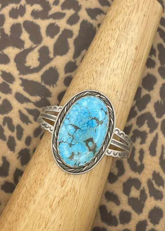 Sterling Silver Turquoise Cuff Bracelet sold by Modcloth
