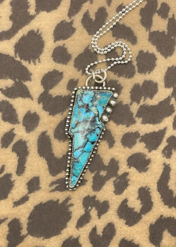 Lightning Bolt Turquoise Pendant sold by Modcloth