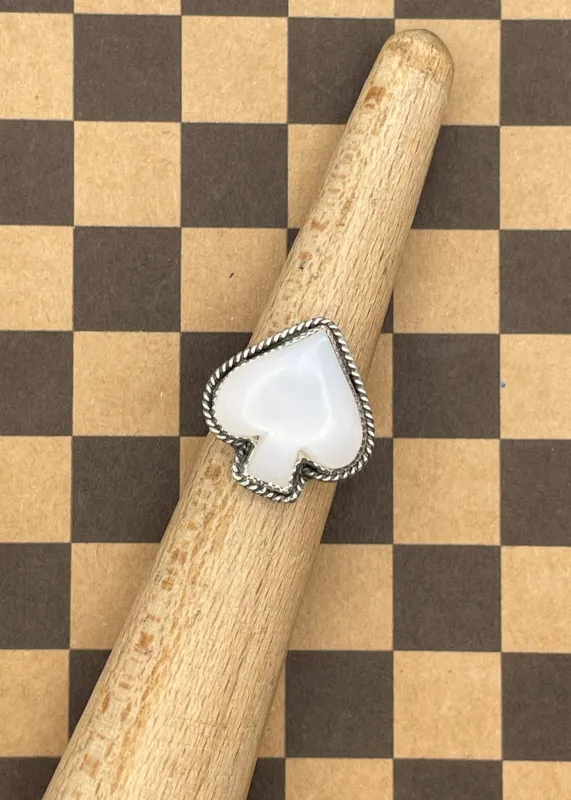 Ace of Spades White Quartz Ring sold by Modcloth