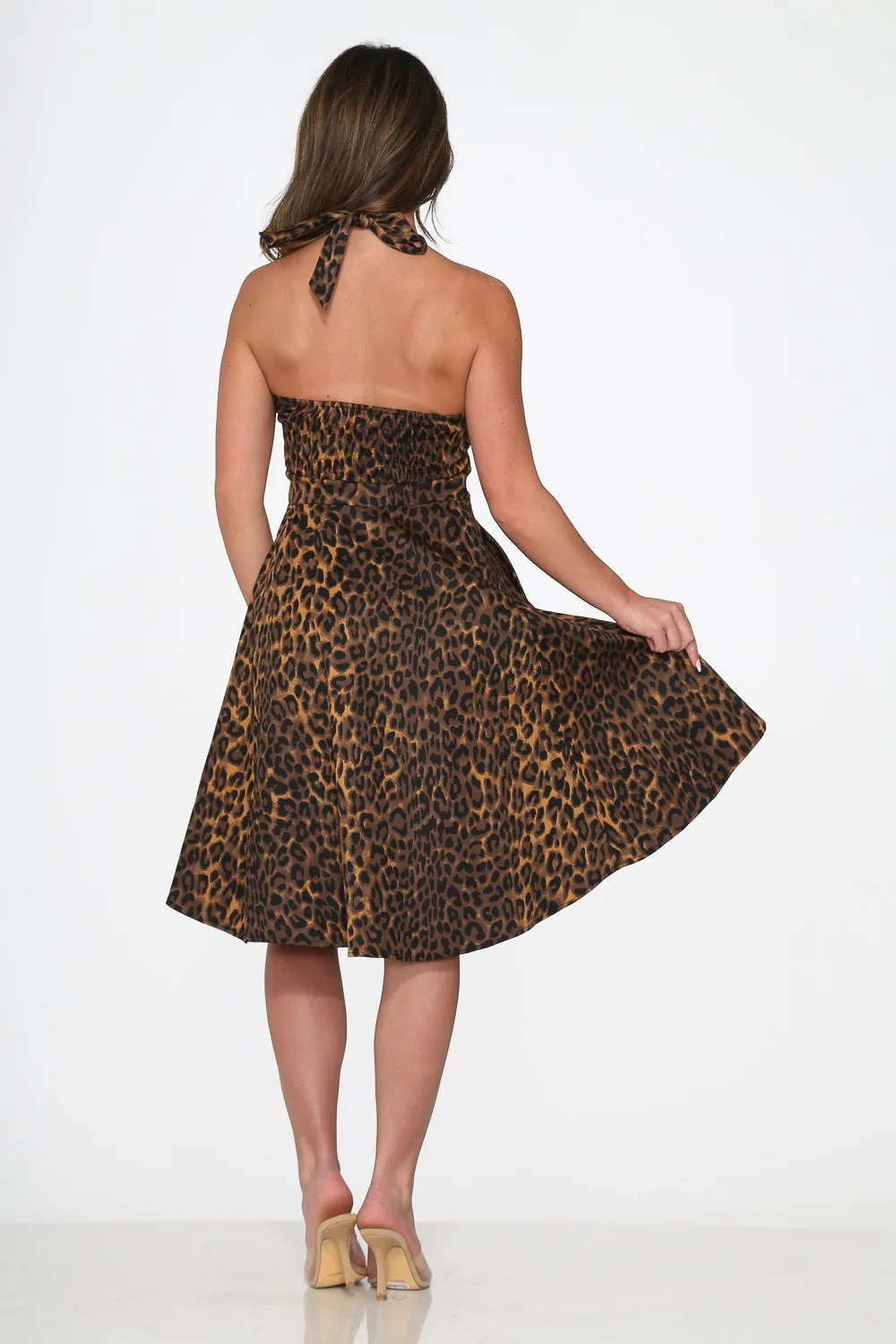 Leopard Halter Swing Dress sold by Modcloth product image thumbnail 5