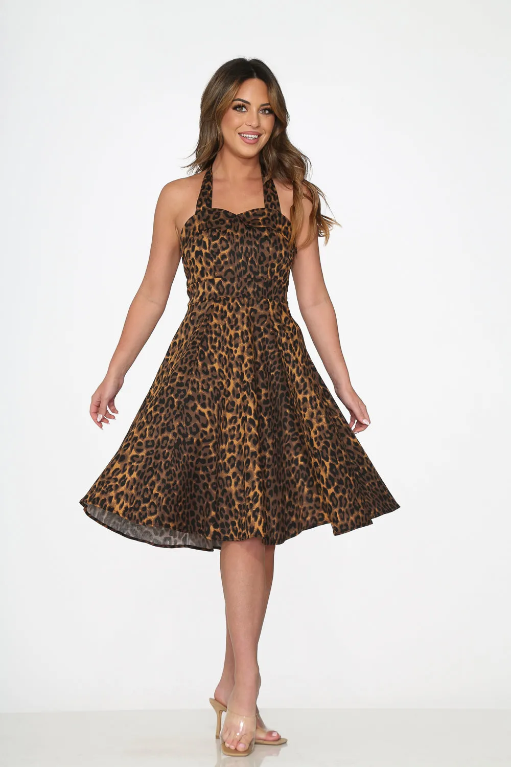 Leopard Halter Swing Dress sold by Modcloth product image thumbnail 3