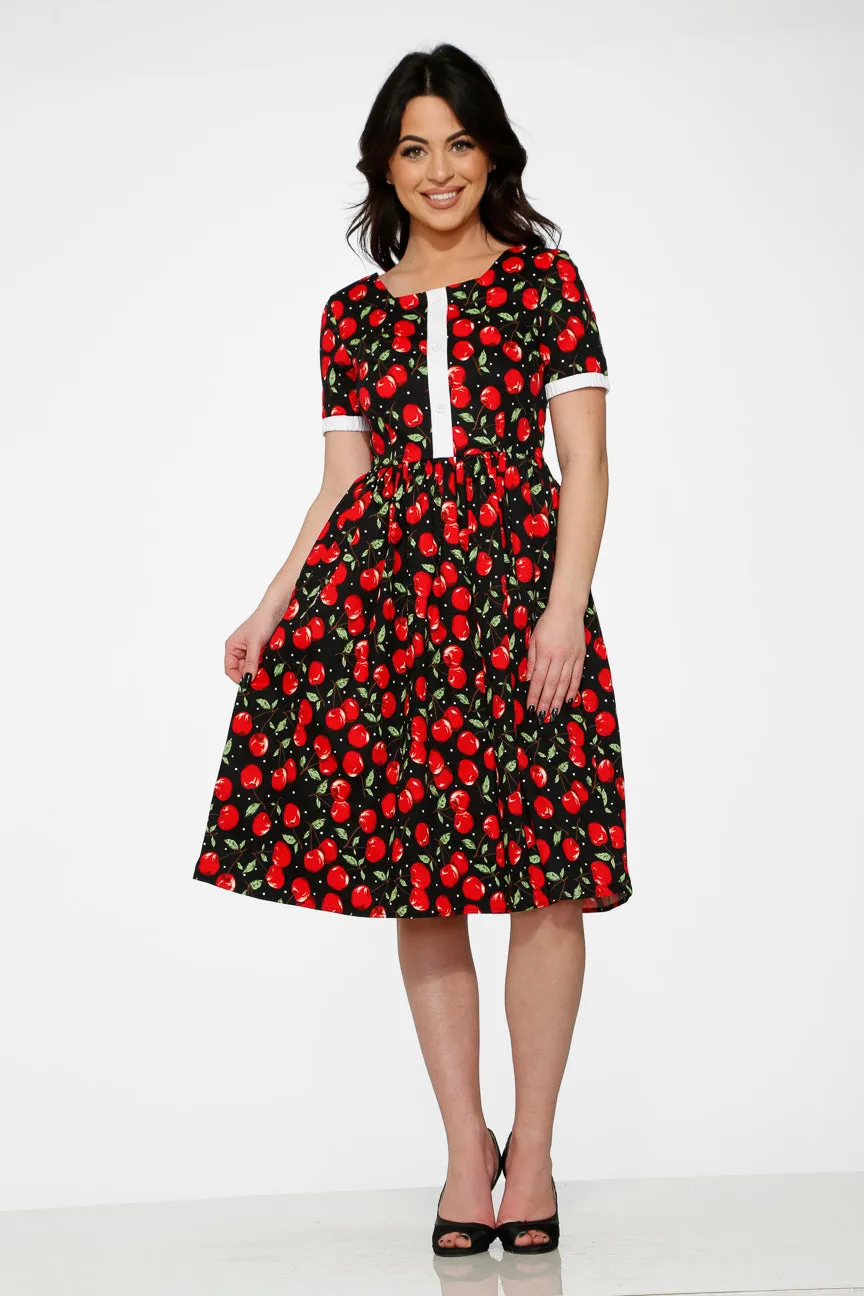 Black & Red Cherry Dress sold by Modcloth product image thumbnail 2