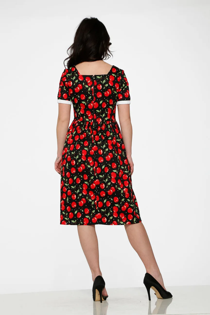 Black & Red Cherry Dress sold by Modcloth product image thumbnail 4