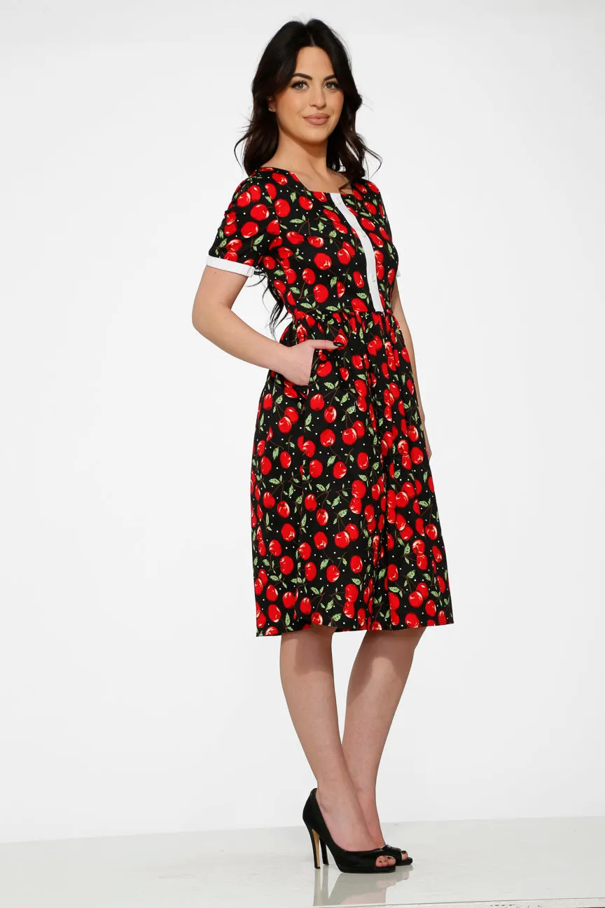 Black & Red Cherry Dress sold by Modcloth product image thumbnail 3