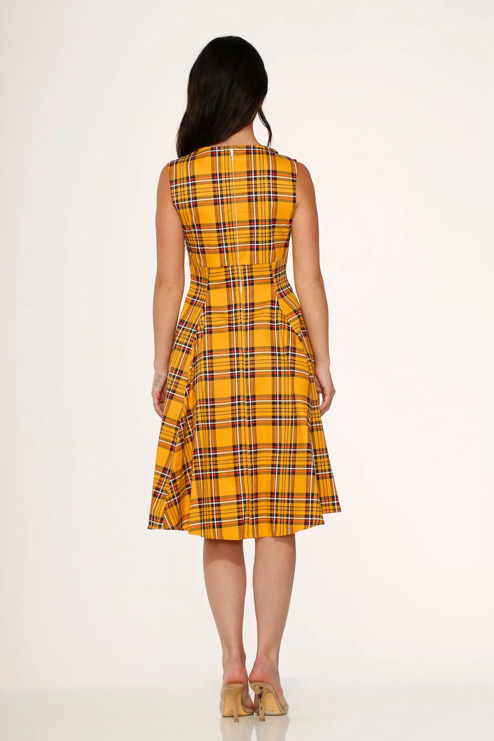 Yellow Plaid Swing Dress sold by Modcloth product image thumbnail 4