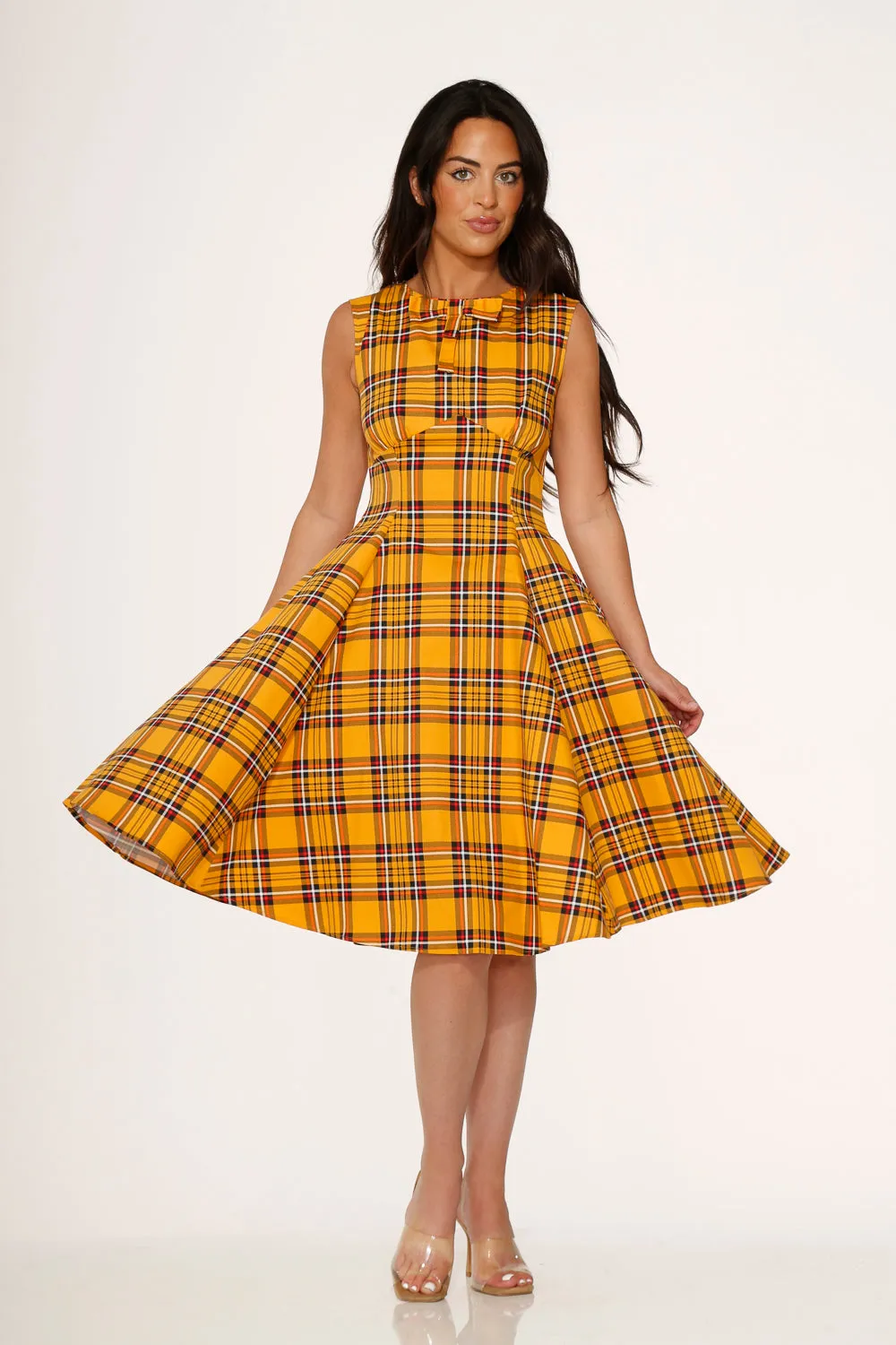 Yellow Plaid Swing Dress sold by Modcloth product image thumbnail 5