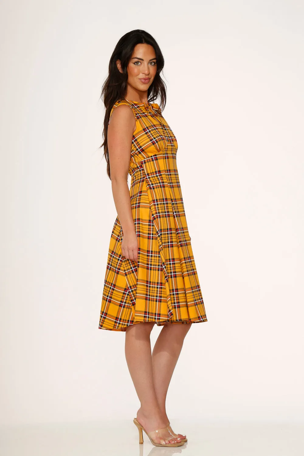 Yellow Plaid Swing Dress sold by Modcloth product image thumbnail 3