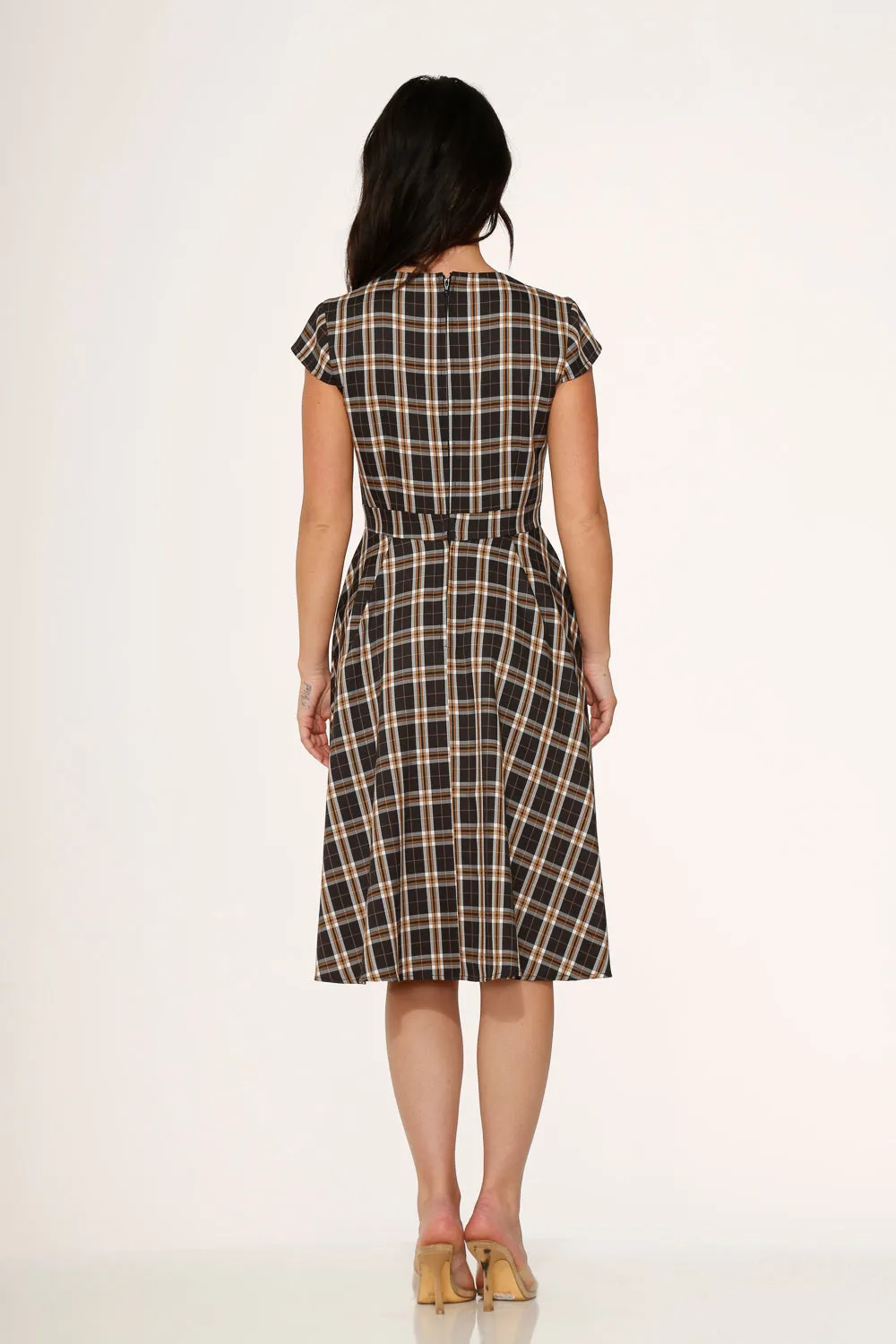 Black Plaid Swing Dress sold by Modcloth product image thumbnail 5