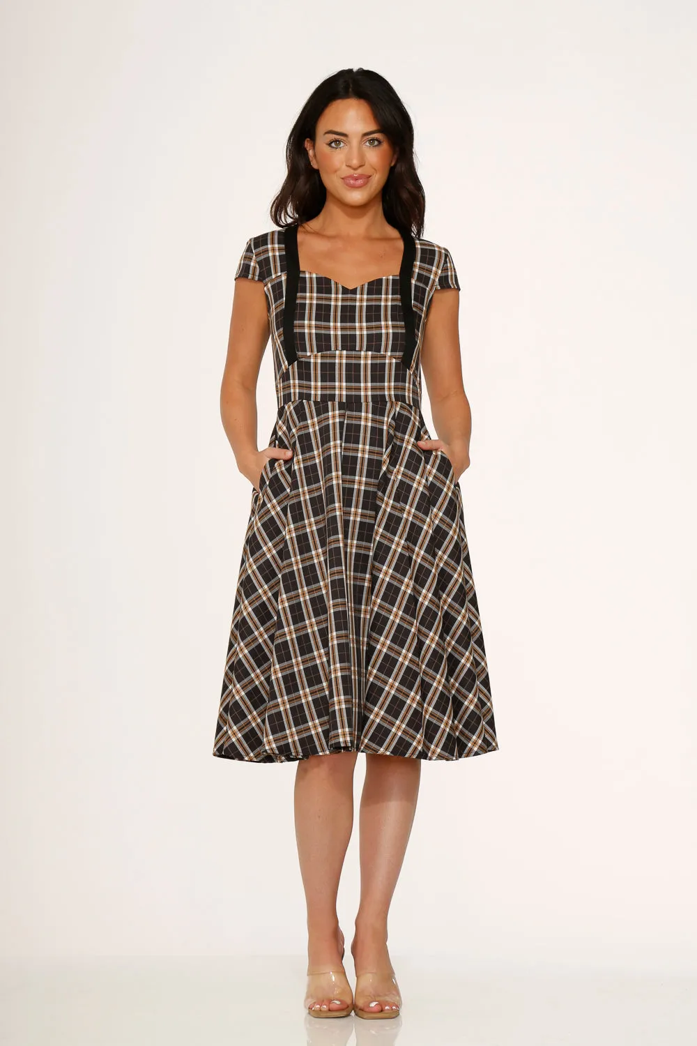 Black Plaid Swing Dress sold by Modcloth product image thumbnail 2