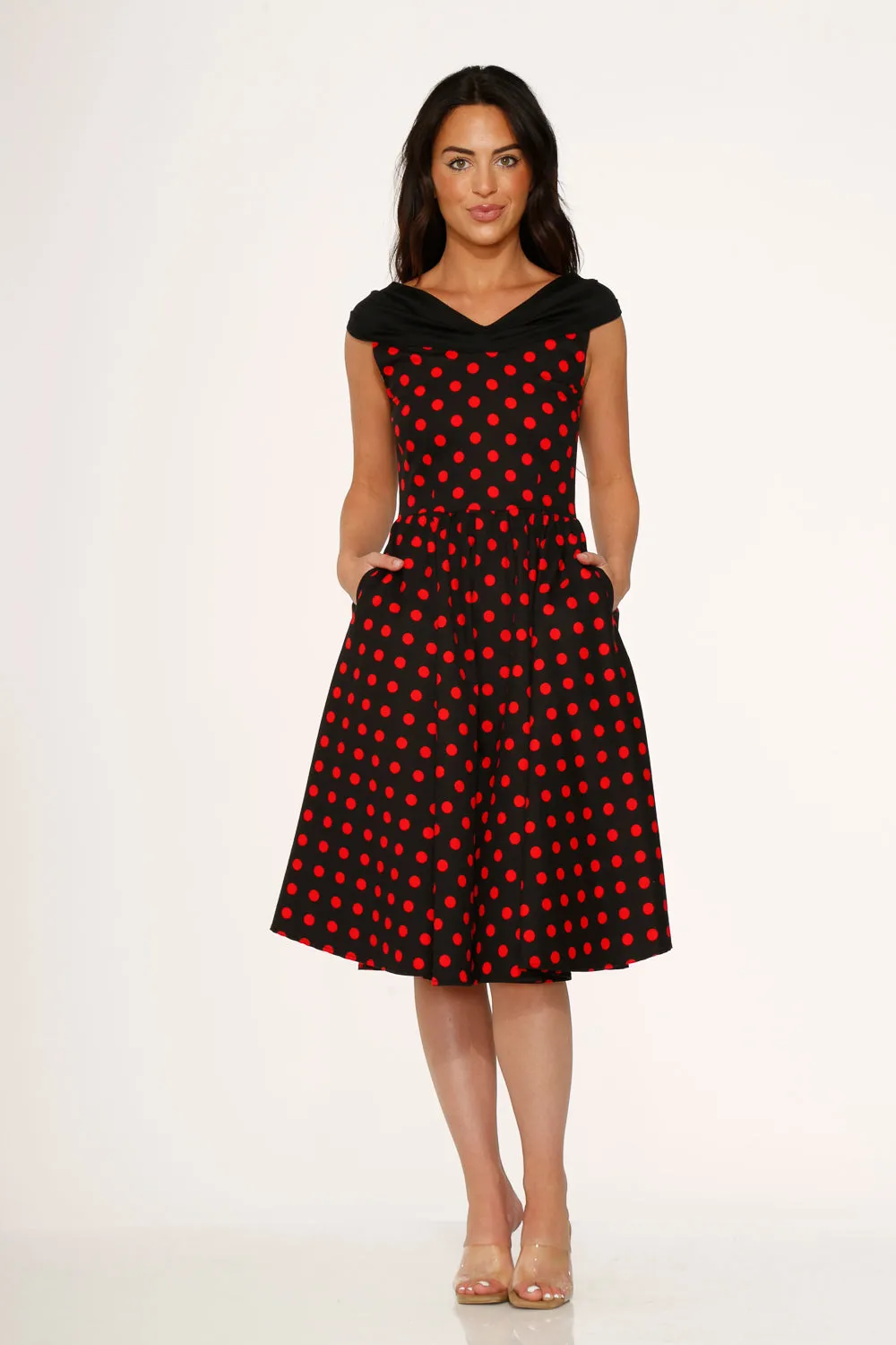 Black & Red Polka Dot Swing Dress sold by Modcloth product image thumbnail 2