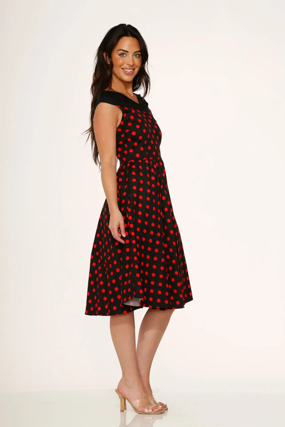 Black & Red Polka Dot Swing Dress sold by Modcloth product image thumbnail 5