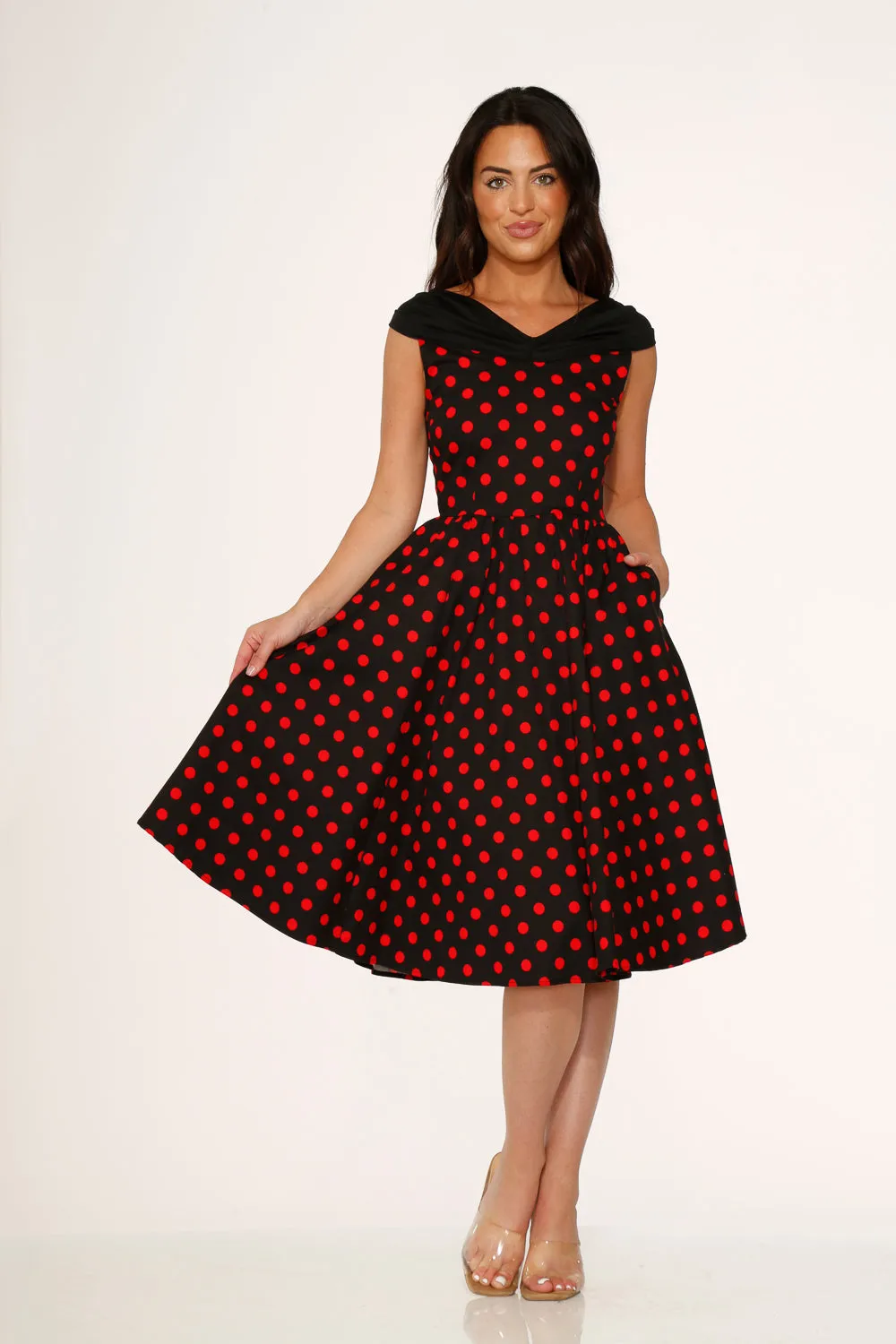 Black & Red Polka Dot Swing Dress sold by Modcloth product image thumbnail 3