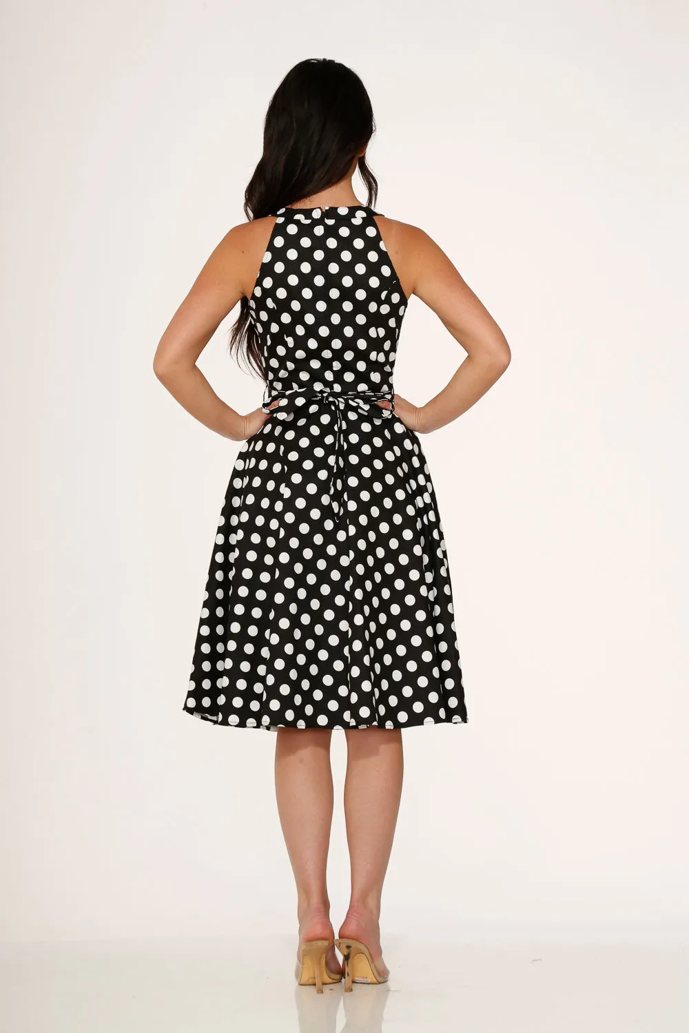 Black & White Polka Dot Swing Dress sold by Modcloth product image thumbnail 5