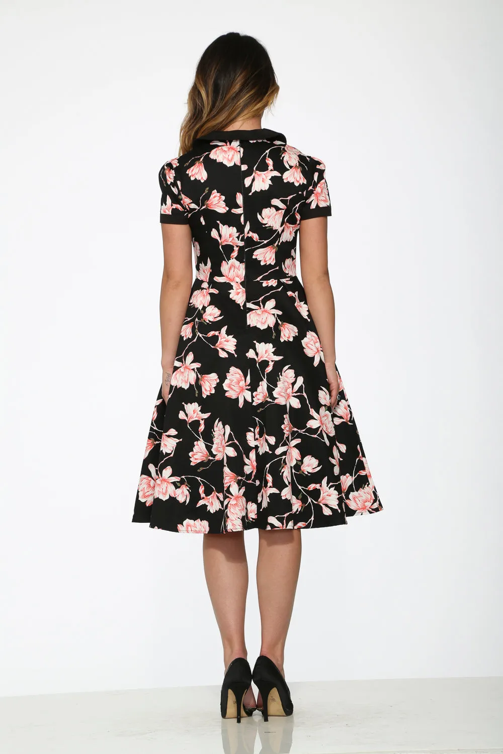 Black & Pink Floral Swing Dress sold by Modcloth product image thumbnail 5