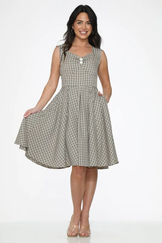 Gingham Swing Dress sold by Modcloth