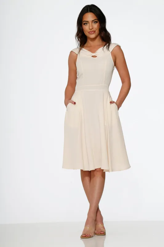 Off White Occasional Swing Dress sold by Modcloth
