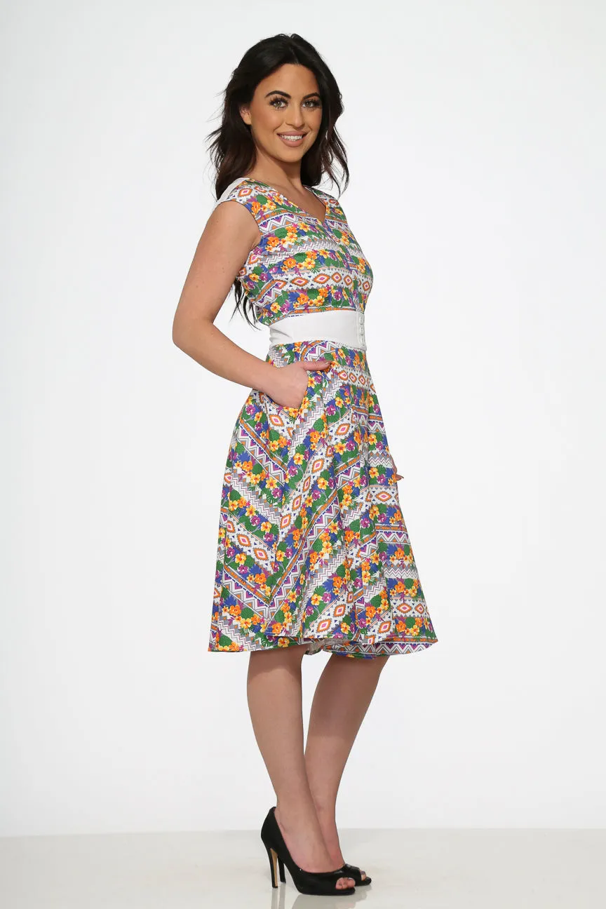 Purple Floral Swing Dress sold by Modcloth product image thumbnail 4