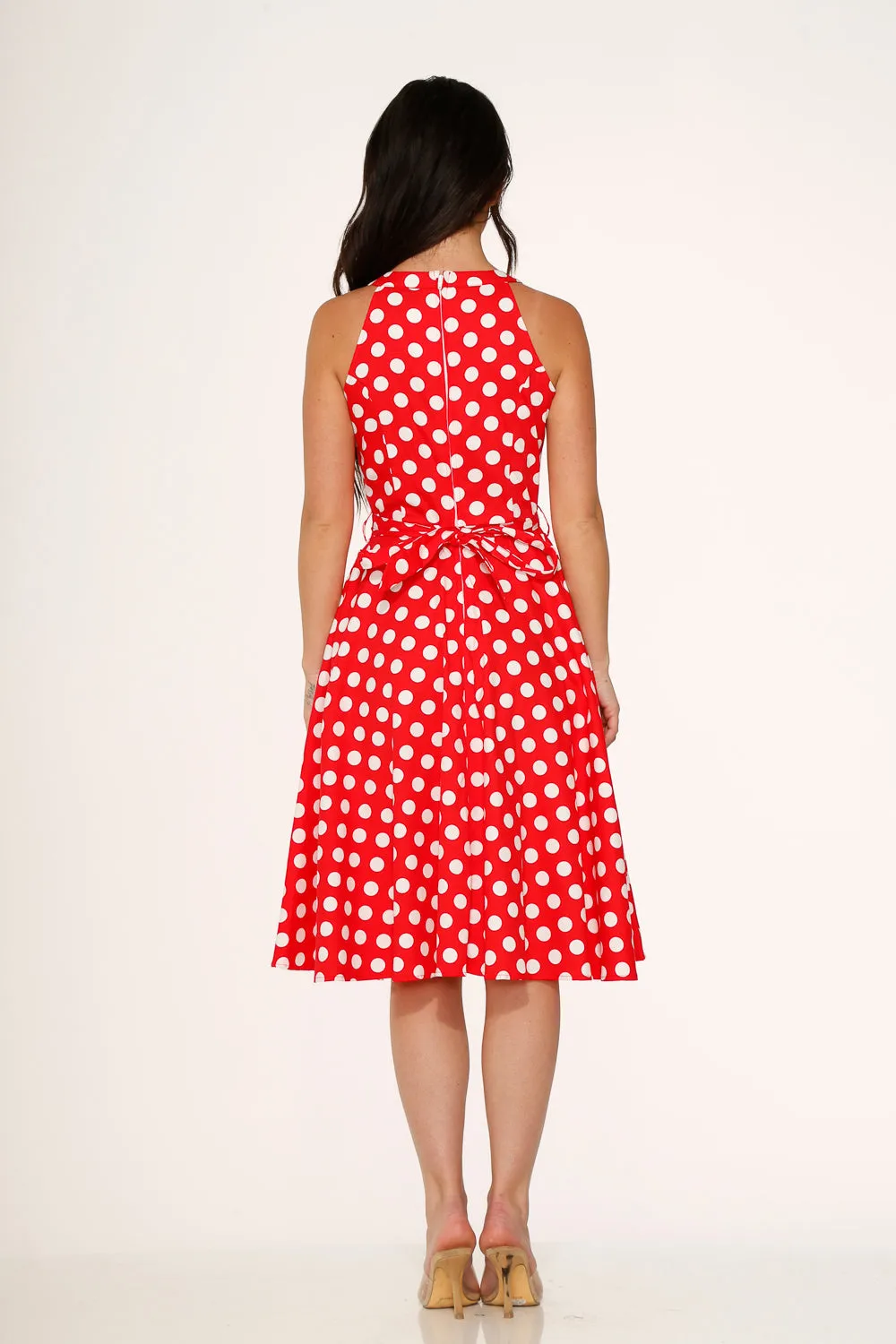 Red Polka Dot Swing Dress sold by Modcloth product image thumbnail 4