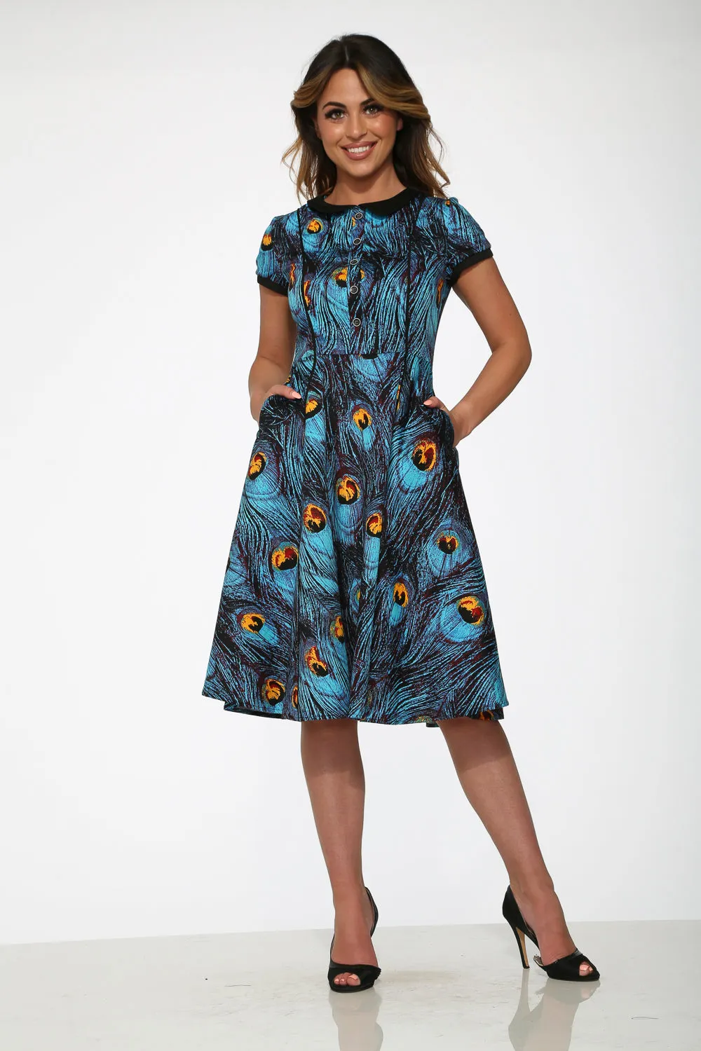 Blue Peacock Swing Dress sold by Modcloth product image thumbnail 5