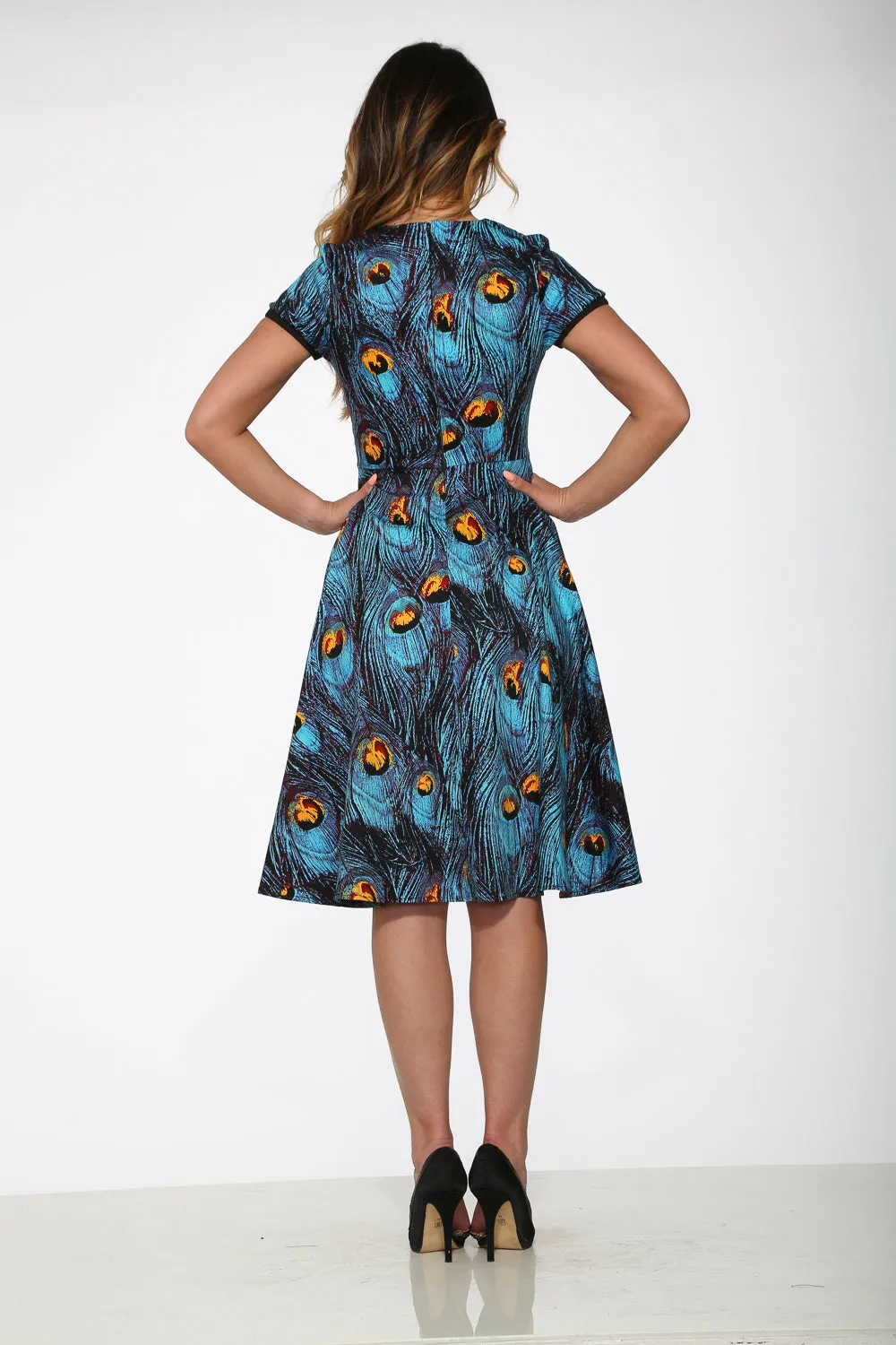 Blue Peacock Swing Dress sold by Modcloth product image thumbnail 4