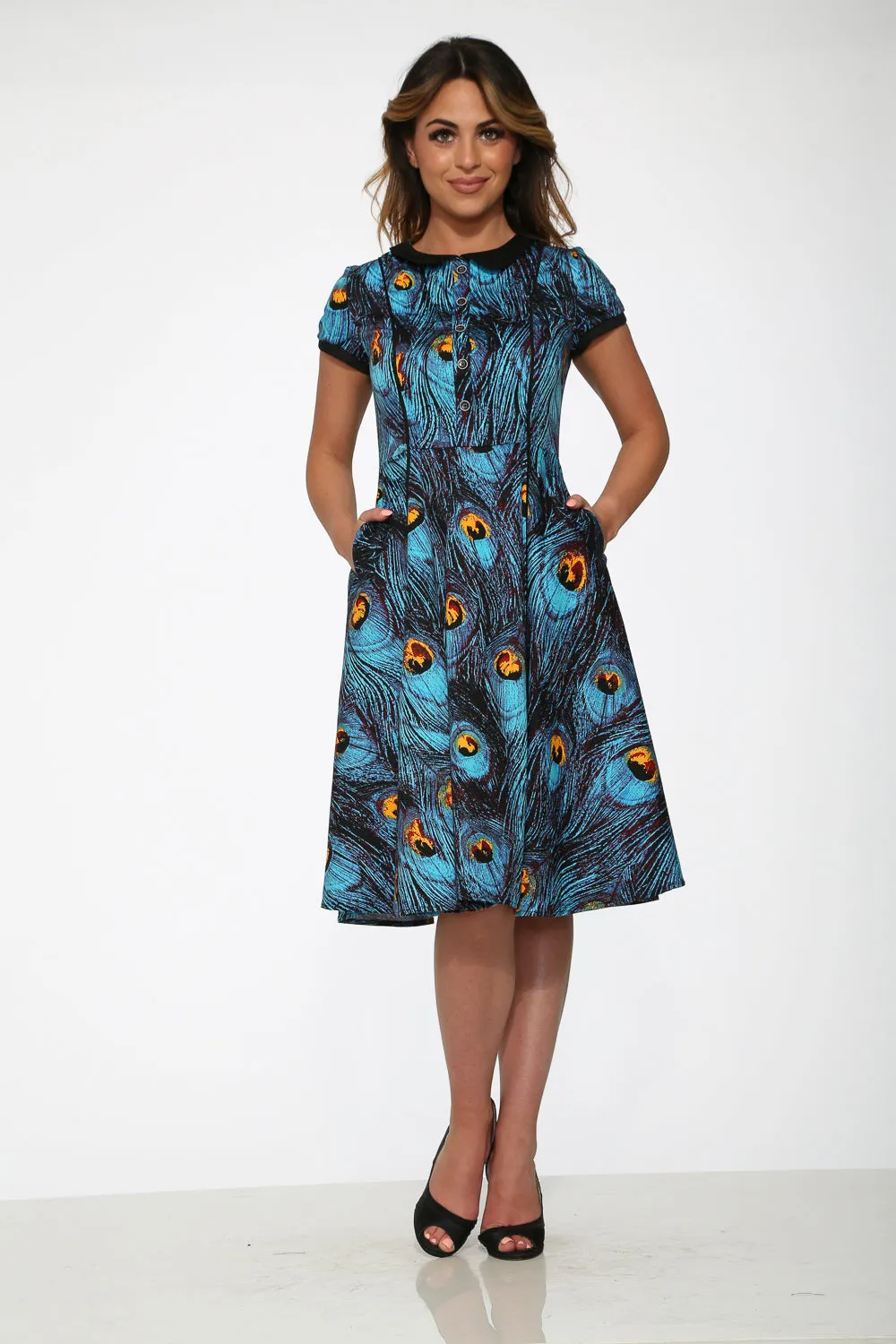 Blue Peacock Swing Dress sold by Modcloth product image thumbnail 2