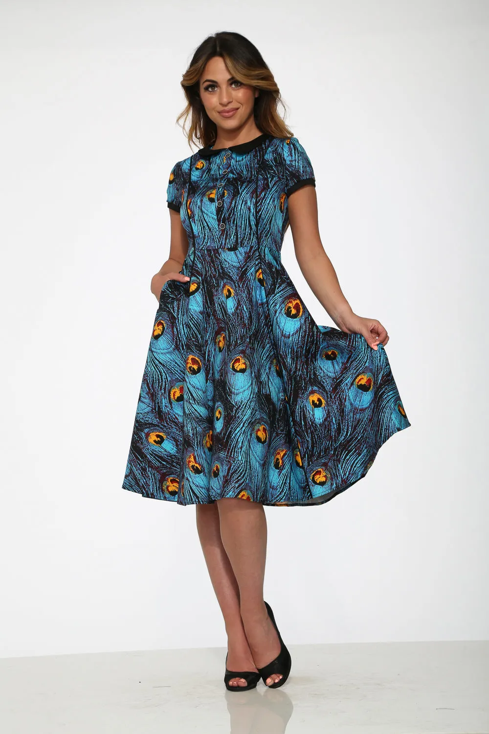 Blue Peacock Swing Dress sold by Modcloth product image thumbnail 3
