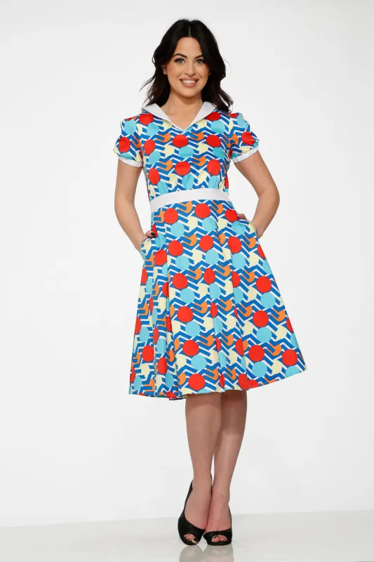 Stripe Red Dot Swing Dress sold by Modcloth