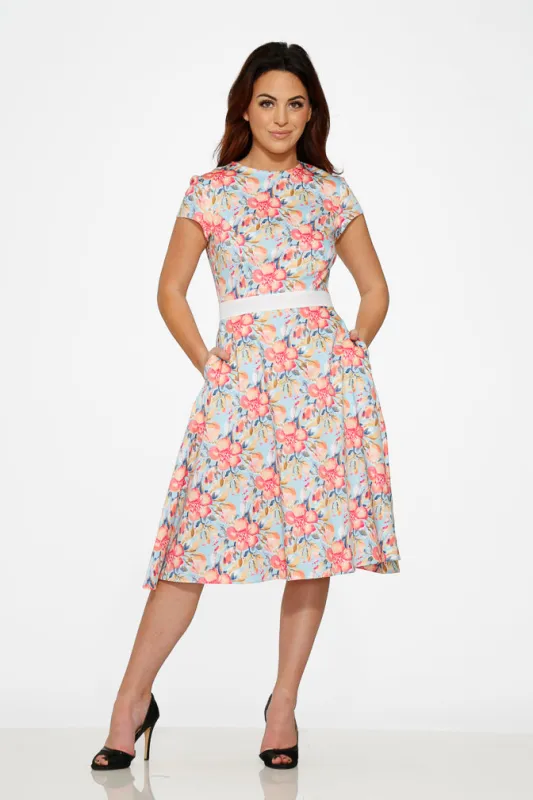 Sweet Hibiscus Swing Dress sold by Modcloth