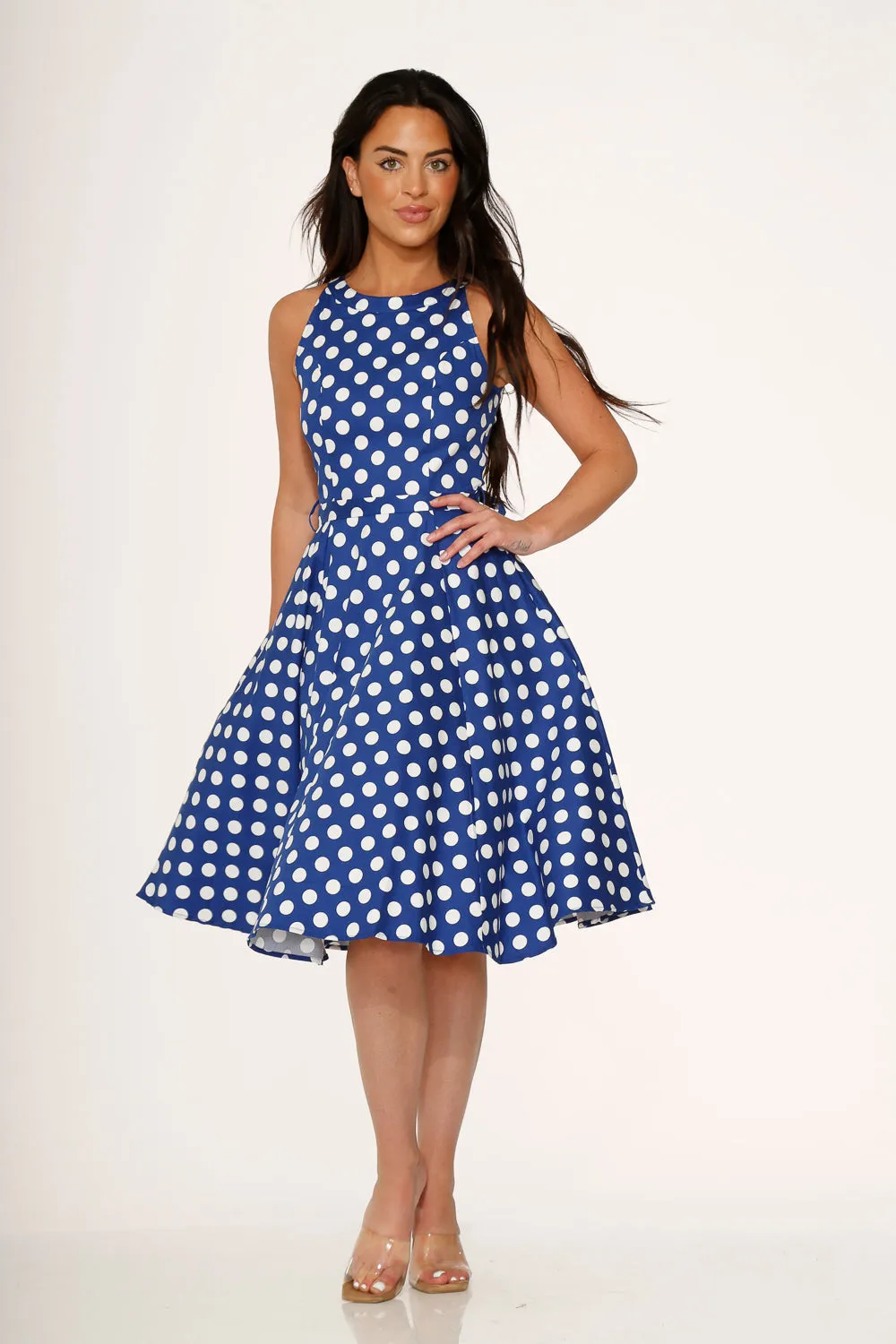 Blue Polka Dot Swing Dress sold by Modcloth product image thumbnail 5