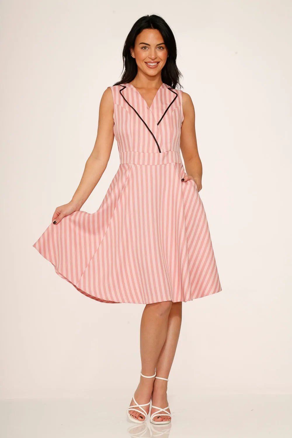 Pink Stripe Swing Dress sold by Modcloth product image thumbnail 2