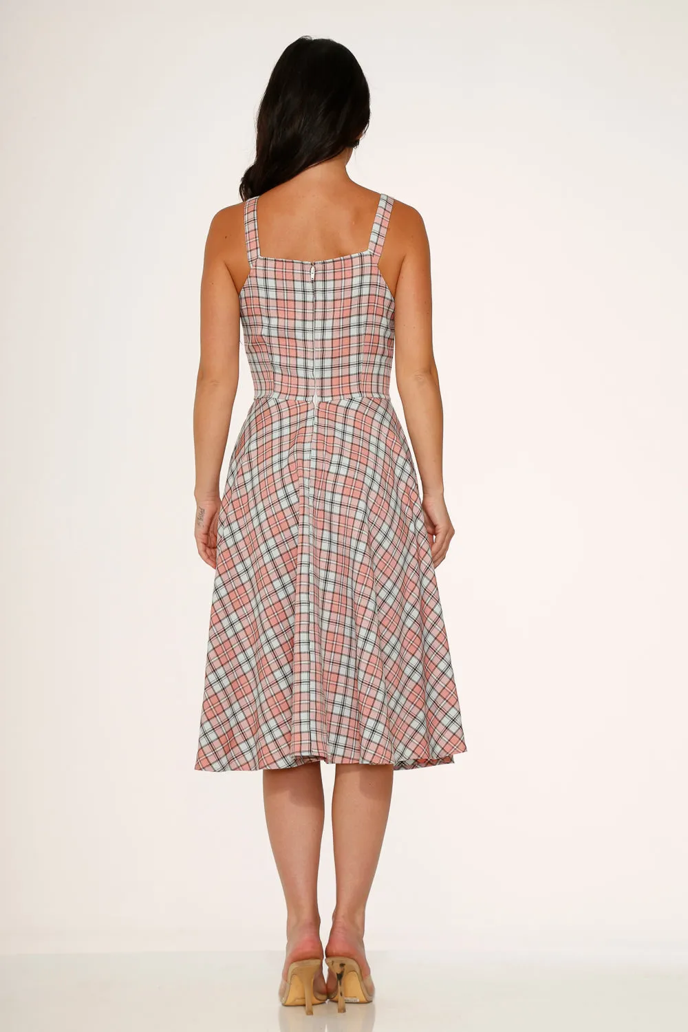 Pink Plaid Swing Dress sold by Modcloth product image thumbnail 3