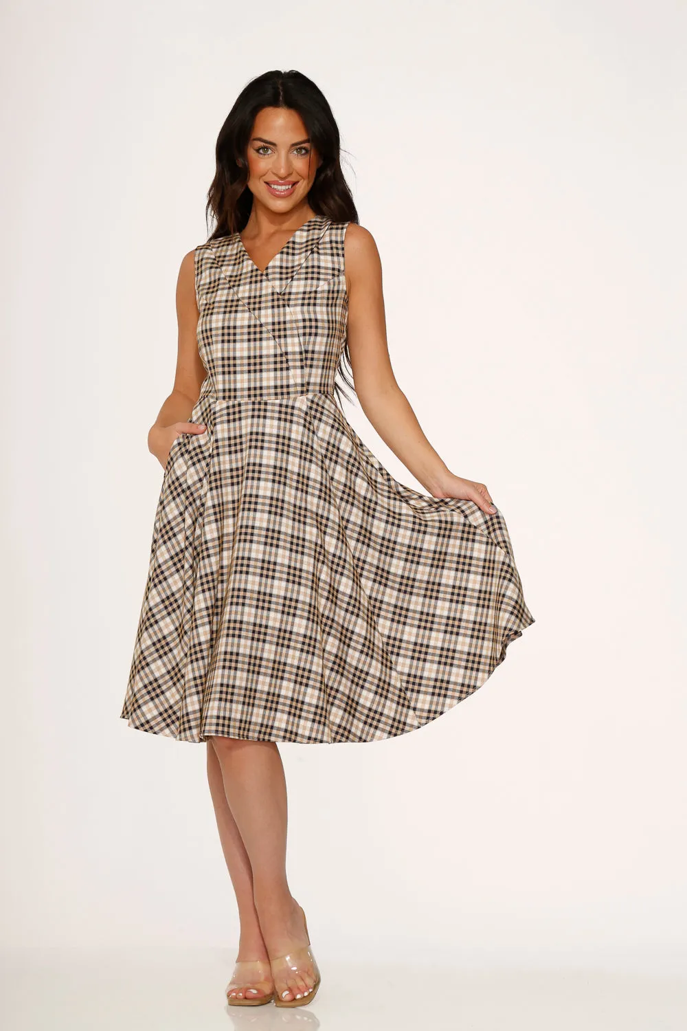 Yellow Plaid Swing Dress sold by Modcloth product image thumbnail 3