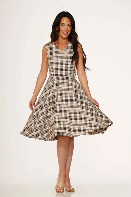 Yellow Plaid Swing Dress sold by Modcloth