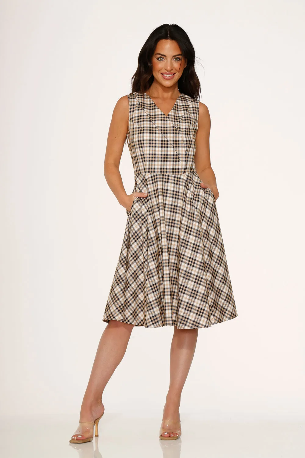 Yellow Plaid Swing Dress sold by Modcloth product image thumbnail 2
