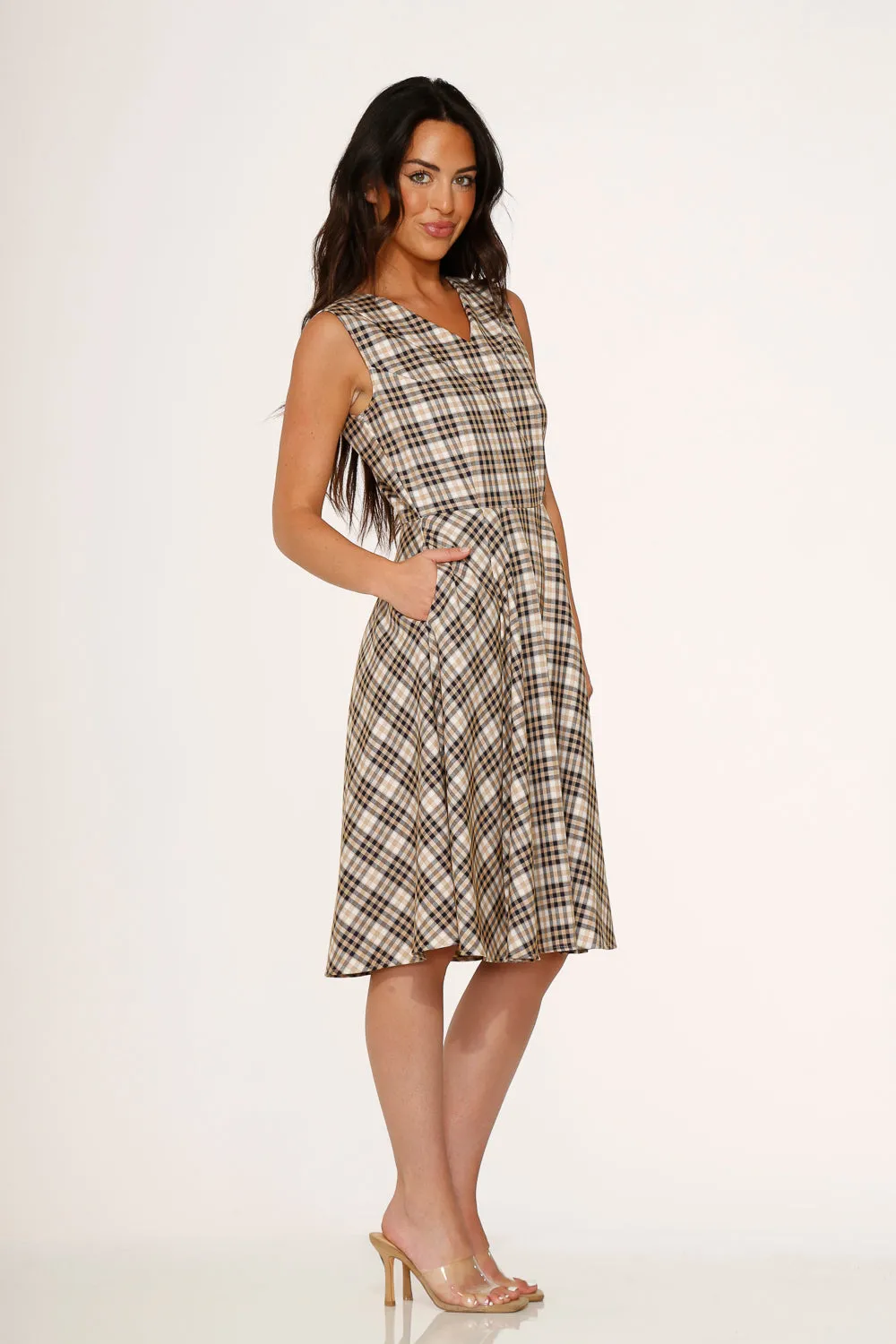 Yellow Plaid Swing Dress sold by Modcloth product image thumbnail 5