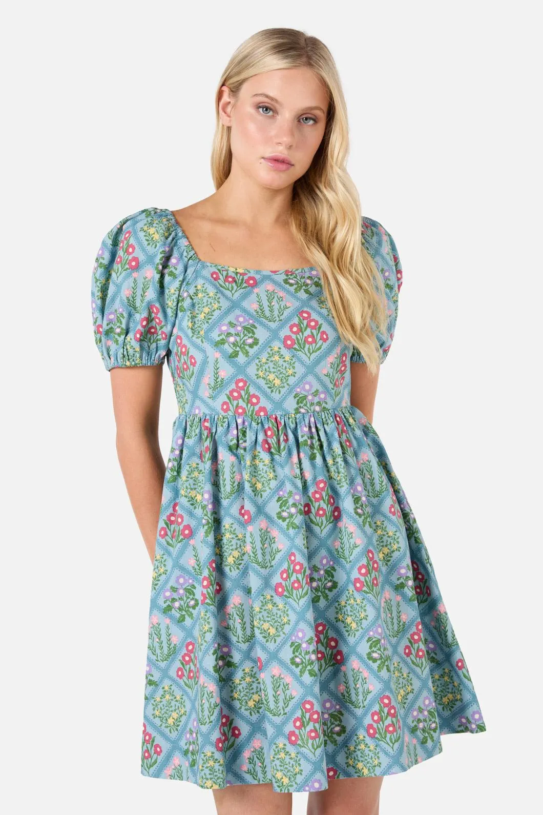 Lattice Floral Mini Dress sold by Modcloth