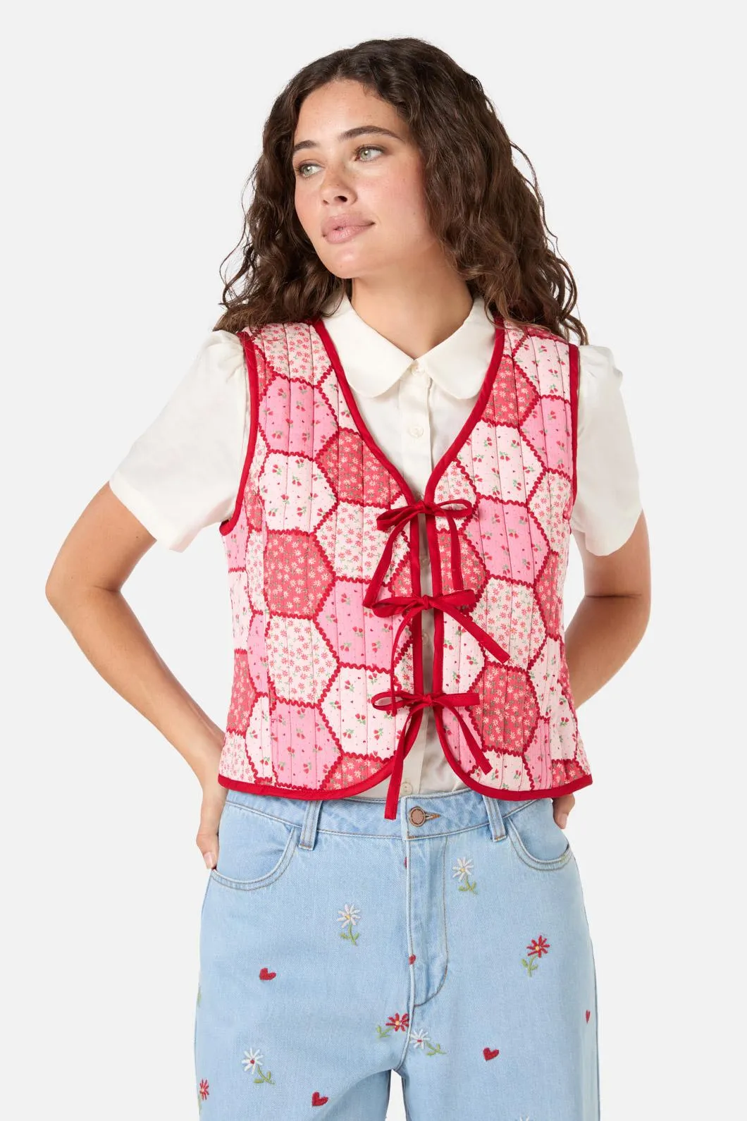 Patchwork Quilted Vest sold by Modcloth