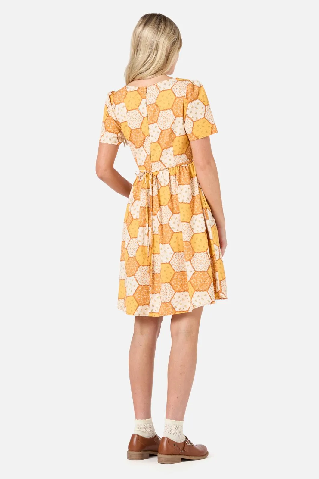 Patchwork Sleeved Mini Dress sold by Modcloth product image thumbnail 5