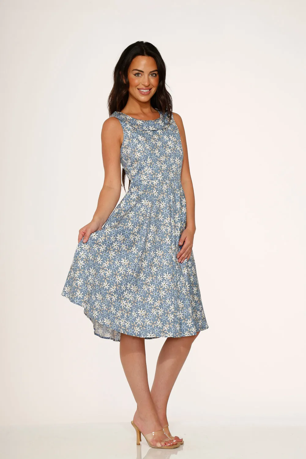 Blue Daisy Floral Swing Dress sold by Modcloth product image thumbnail 5