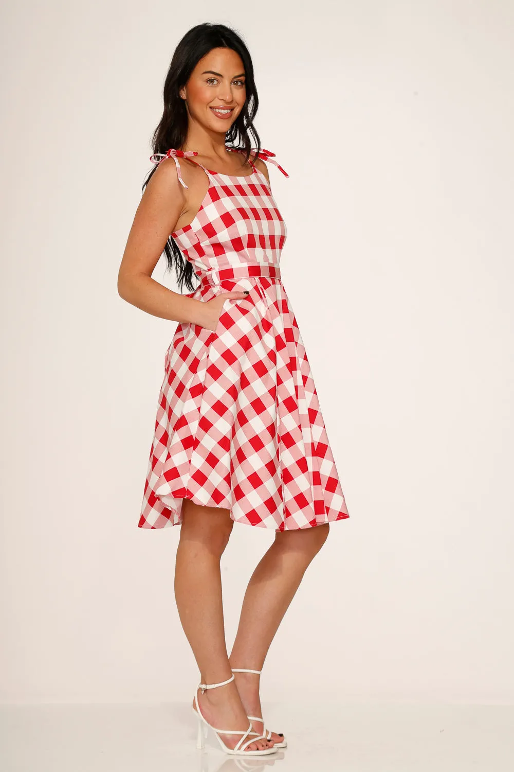 Red & White Picnic Swing Dress sold by Modcloth product image thumbnail 4