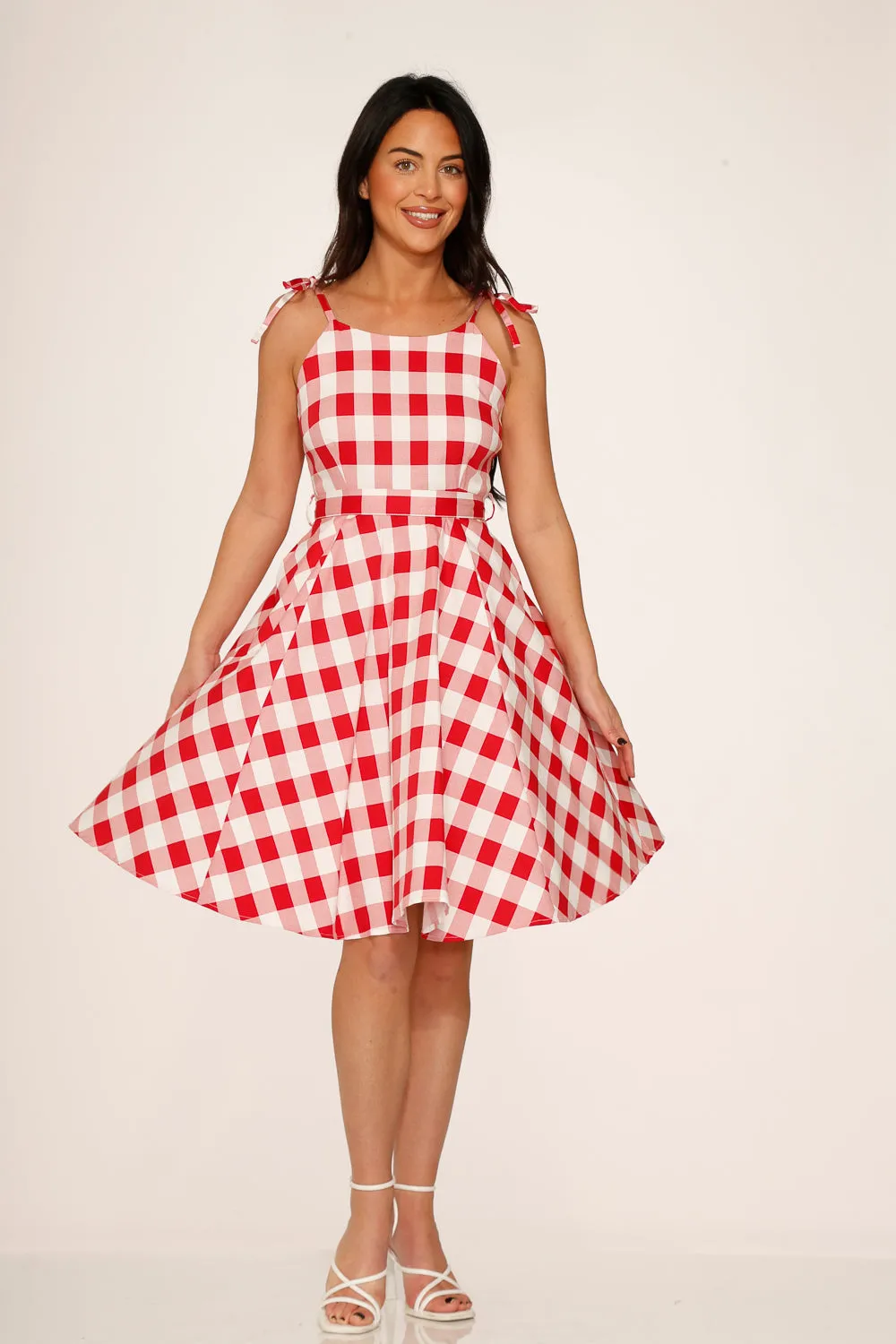 Red & White Picnic Swing Dress sold by Modcloth product image thumbnail 3