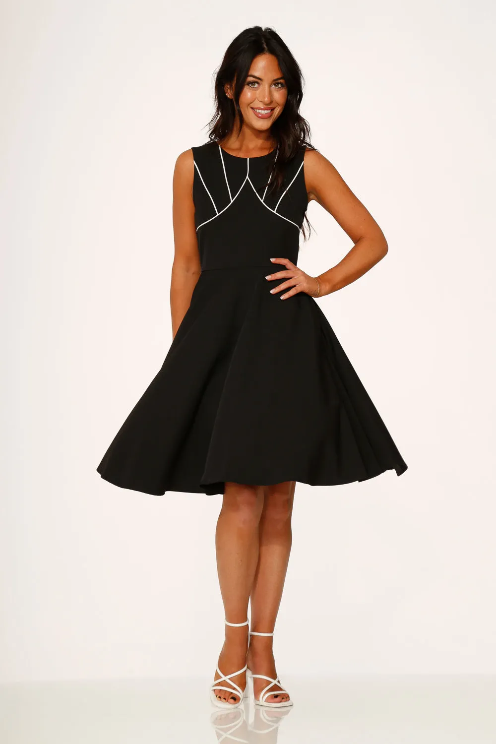 Black & White Piping Swing Dress sold by Modcloth product image thumbnail 5