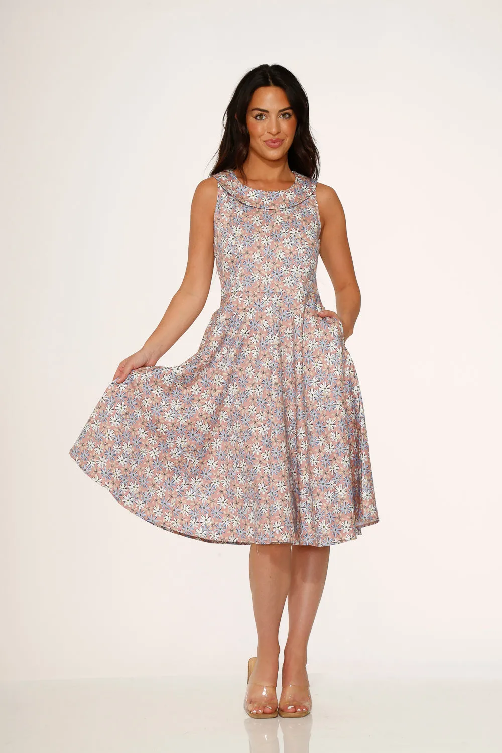 Pink Daisy Floral Swing Dress sold by Modcloth product image thumbnail 3