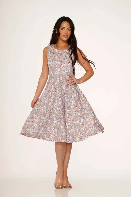 Pink Daisy Floral Swing Dress sold by Modcloth