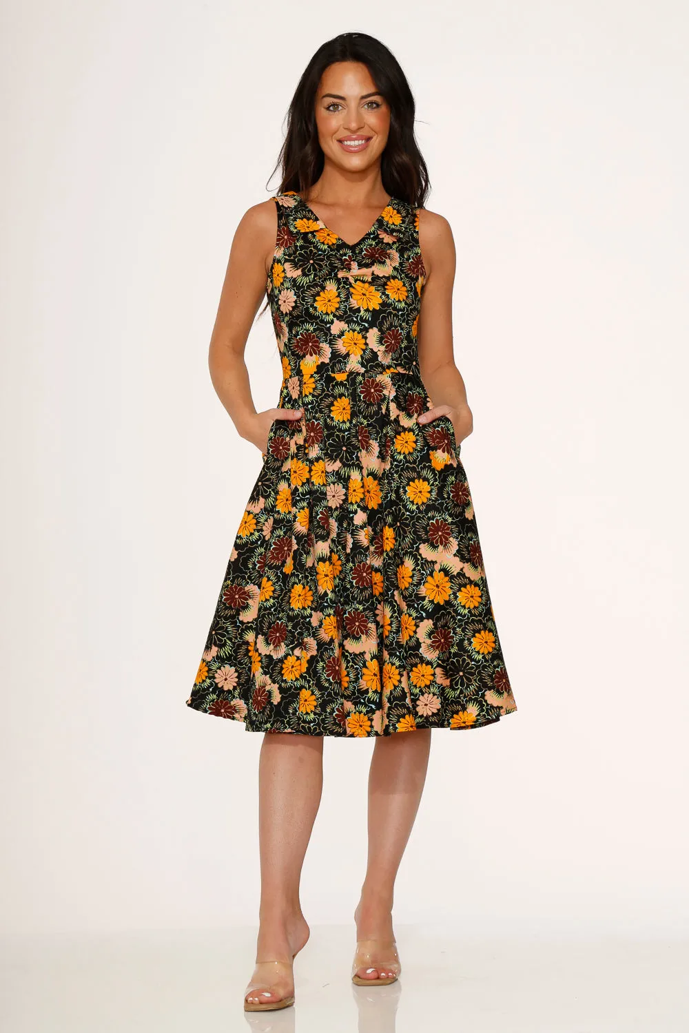 Yellow Floral Swing Dress sold by Modcloth product image thumbnail 2