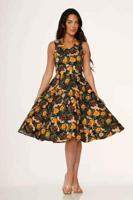 Yellow Floral Swing Dress sold by Modcloth