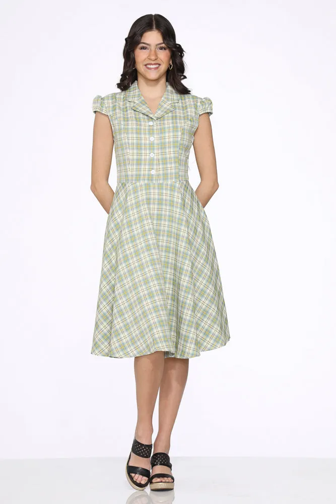 Green Plaid Swing Dress sold by Modcloth product image thumbnail 2