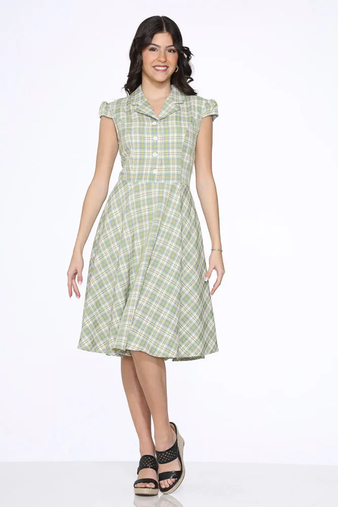 Green Plaid Swing Dress sold by Modcloth product image thumbnail 5
