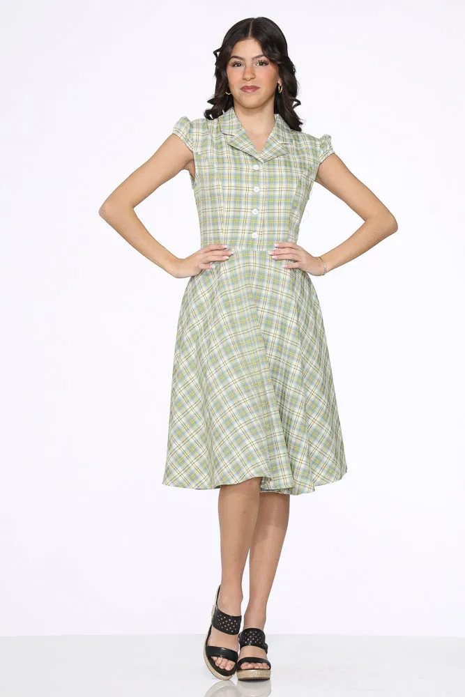 Green Plaid Swing Dress sold by Modcloth product image thumbnail 4
